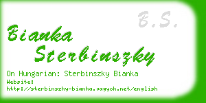 bianka sterbinszky business card